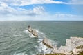 View out to sea - The Needles, Alum Bay Royalty Free Stock Photo