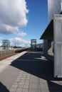 View of an outdoor platform of a railway station