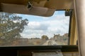 View of trees and foliage and train tracks Royalty Free Stock Photo