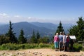 View and outlook from Lysa Hora, Beskid Mountains