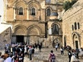 A view of the outside of the Church of the Holy Sepulchre