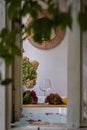 Bath tub with flower petals, grapefruit slices, bunch of grapes and a glass Royalty Free Stock Photo