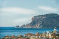 View over Alanya castle hill and Mediterranean sea, Turkey Royalty Free Stock Photo