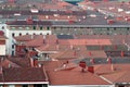 View over all the red tile roofs of the Bilbao (Spain) city Royalty Free Stock Photo