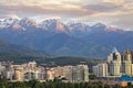 Skyline of Almaty, Kazakhstan Royalty Free Stock Photo