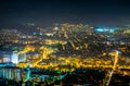 View over the Athens at night, Greece...IMAGE Royalty Free Stock Photo