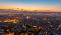 View over the Athens at night Royalty Free Stock Photo