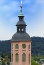 View over Baden-Baden to the old town with Stiftskirche church in Baden-Baden Royalty Free Stock Photo