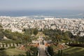 View over the Bahai Gardens in Haifa - Israel Royalty Free Stock Photo