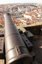 View over Baixa and Avenida from Castelo de Sao Jorge. Lisbon. Portugal Royalty Free Stock Photo