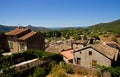 View over Balazuc, a town in France Royalty Free Stock Photo
