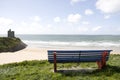 View over the Ballybunion beach and castle Royalty Free Stock Photo