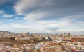 View over Barcelona city cloudy sky Royalty Free Stock Photo