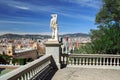 View over Barcelona from Montjuic. Barcelona, Spain Royalty Free Stock Photo