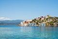 View over bay of Kastelorizo island coast, Dodecanese, Greece