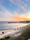 Sunset view over the beach called Praia Da Vasco da Gama in Sines, Portugal Royalty Free Stock Photo