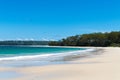 View over the beach in the city of Huskisson, NSW, Australia, a small coastal town well known as gateway to Jervis Bay area