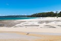 View over the beach in the city of Huskisson, NSW, Australia, a small coastal town well known as gateway to Jervis Bay area