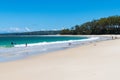 View over the beach in the city of Huskisson, NSW, Australia, a small coastal town well known as gateway to Jervis Bay area