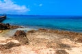 View over beach of the Indian ocean on Prison island, Zanzibar, Tanzania Royalty Free Stock Photo