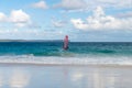 View over the beach in Jervis Bay Marine Park, city of Huskisson, NSW, Australia, a small coastal town well known as gateway to Royalty Free Stock Photo