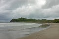 cloudy day at the beach in Samara in Costa Rica Royalty Free Stock Photo
