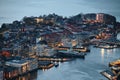 View over the beautiful Floien, Bergen, Norway on a gloomy day