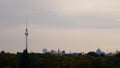 View over Berlin skyline, evening Royalty Free Stock Photo