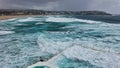 Pacific Ocean Storm Waves, Bondi Beach, Australia Royalty Free Stock Photo