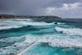 Pacific Ocean Storm Waves, Bondi Beach, Australia Royalty Free Stock Photo