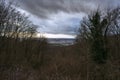 View over Bonn from the Rosenau hill in January