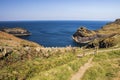 The view over Boscastle harbour, Cornwall, England. Royalty Free Stock Photo