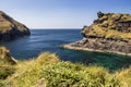 The view over Boscastle harbour, Cornwall, England.