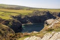 The view over Boscastle harbour, Cornwall, England.