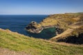 The view over Boscastle harbour, Cornwall, England. Royalty Free Stock Photo
