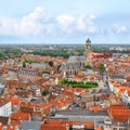 View over Bruges St. Salvator's Cathedral Royalty Free Stock Photo