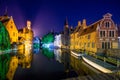 View over Brugge canal, Belgium. Royalty Free Stock Photo