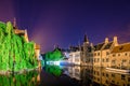 View over Brugge canal, Belgium. Royalty Free Stock Photo