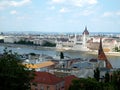 View over Budapest and Donau Royalty Free Stock Photo