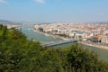 View over Budapest and Elisabeth Bridge, Hungary Royalty Free Stock Photo