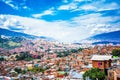 View over buildings of Comuna 13 in Medellin, Colombia Royalty Free Stock Photo