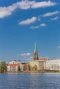 View over Burgsee lake and historic city Schwerin