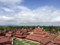 View over Burmese palace complex