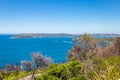 View over Bushland, Ocean and Suburb of Sydney from Dobroyd Head Lookout, Sydney, Australia Royalty Free Stock Photo