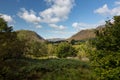 View over Buttermere village to distant hills