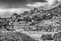 View over Cala Corsara, Spargi Island, Maddalena Archipelago, Sardinia, Italy