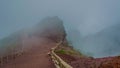 view over caldera of mount vesuvius volcano situated near italian city naples. this volcano caused total destruction of