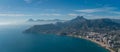 View over Calpe Calp town, Spain. Shot from the Penon Ifach Royalty Free Stock Photo