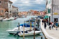 View over the canal of Murano, Italy