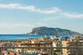 View over castle hill of Alanya, Turkey, and Mediterranean sea Royalty Free Stock Photo